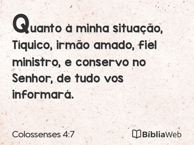 Colossenses 4:7 em imagem para compartilhar
