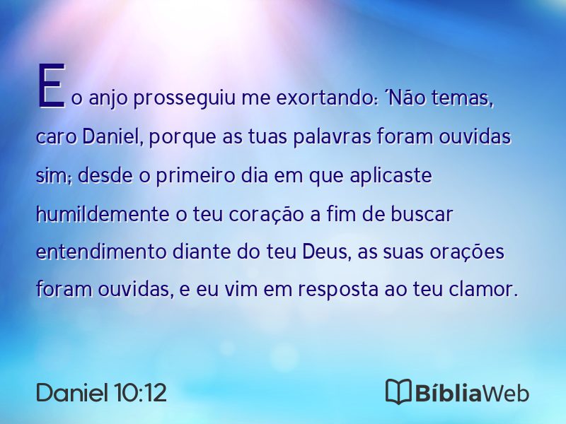 Daniel 10:12 em imagem para compartilhar