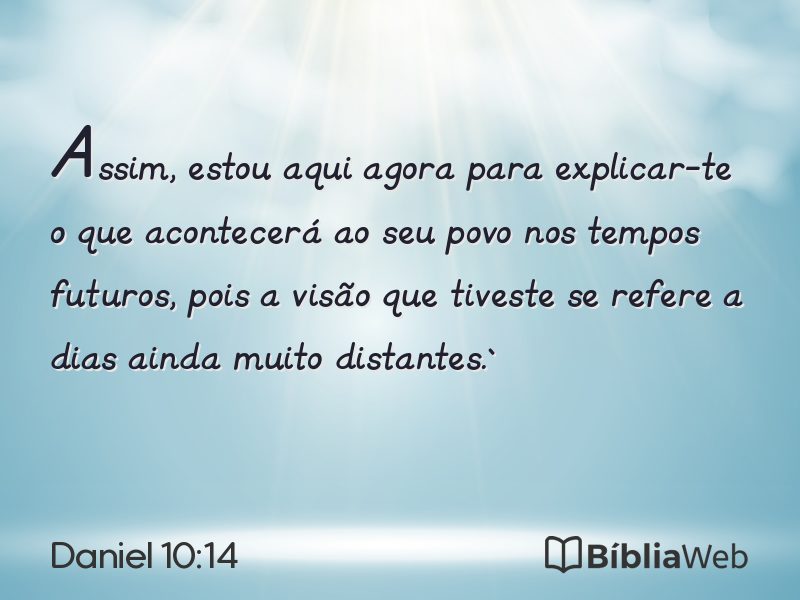 Daniel 10:14 em imagem para compartilhar