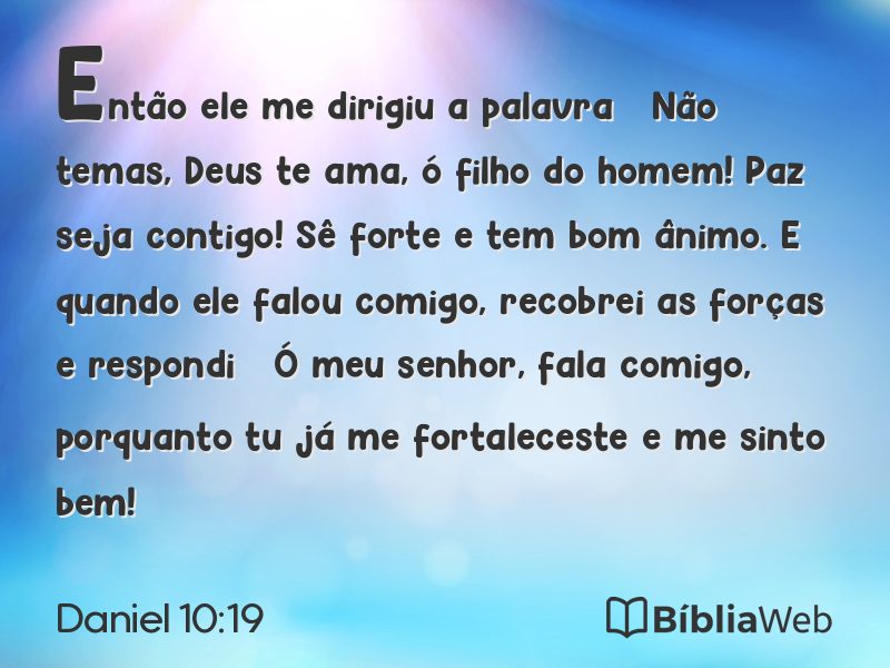 Daniel 10:19 em imagem para compartilhar