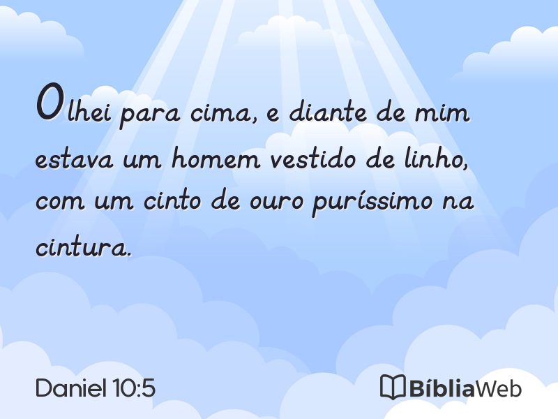 Daniel 10:5 em imagem para compartilhar