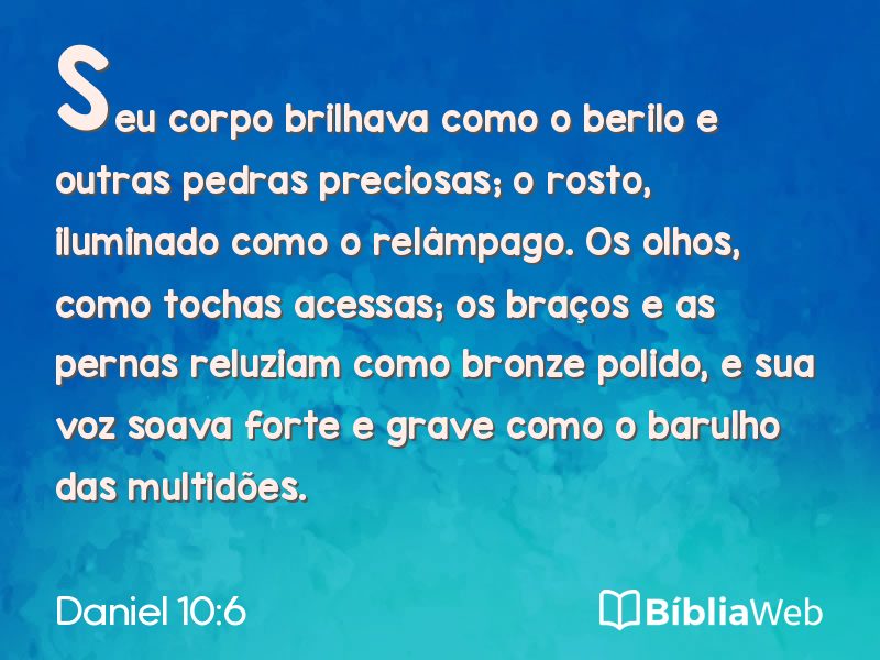Daniel 10:6 em imagem para compartilhar