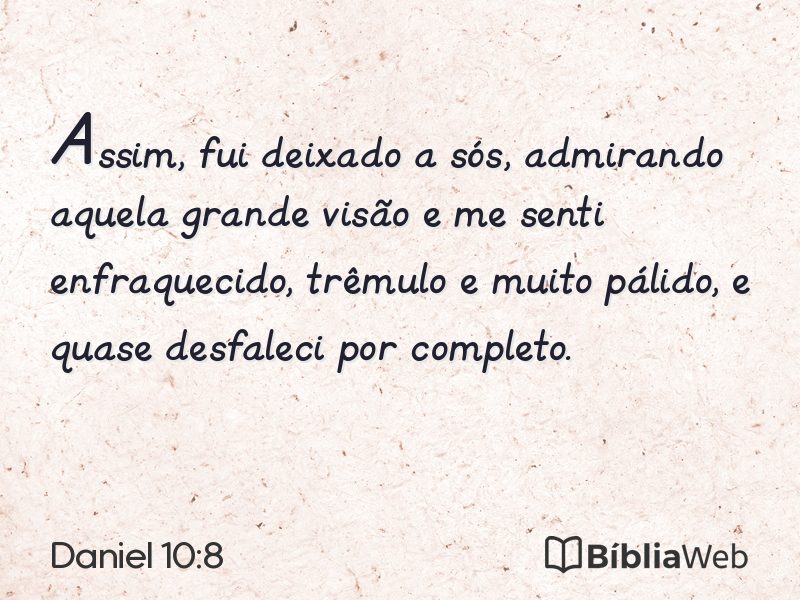 Daniel 10:8 em imagem para compartilhar