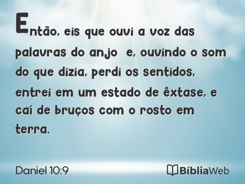 Daniel 10:9 em imagem para compartilhar