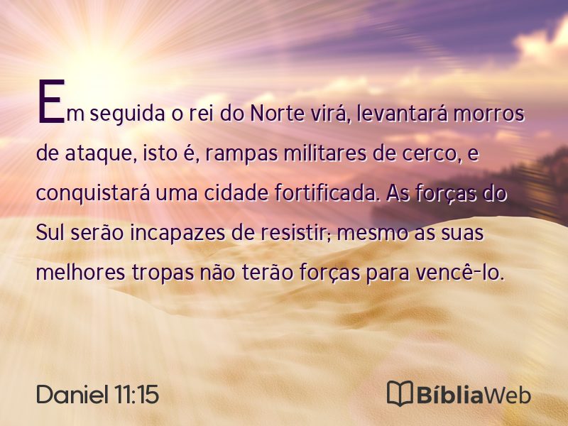 Daniel 11:15 em imagem para compartilhar