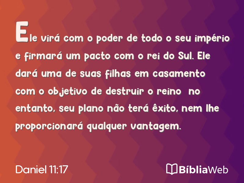 Daniel 11:17 em imagem para compartilhar