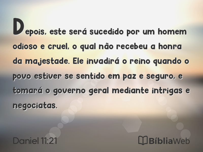 Daniel 11:21 em imagem para compartilhar