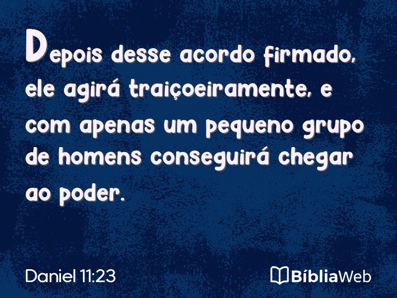 Daniel 11:23 em imagem para compartilhar