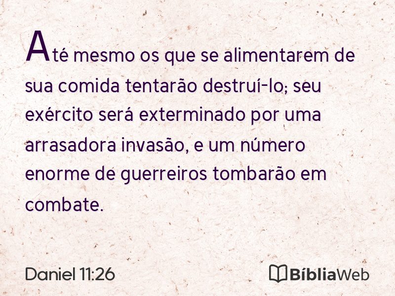 Daniel 11:26 em imagem para compartilhar