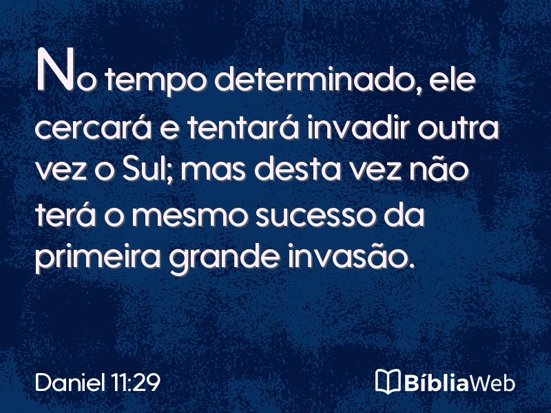 Daniel 11:29 em imagem para compartilhar