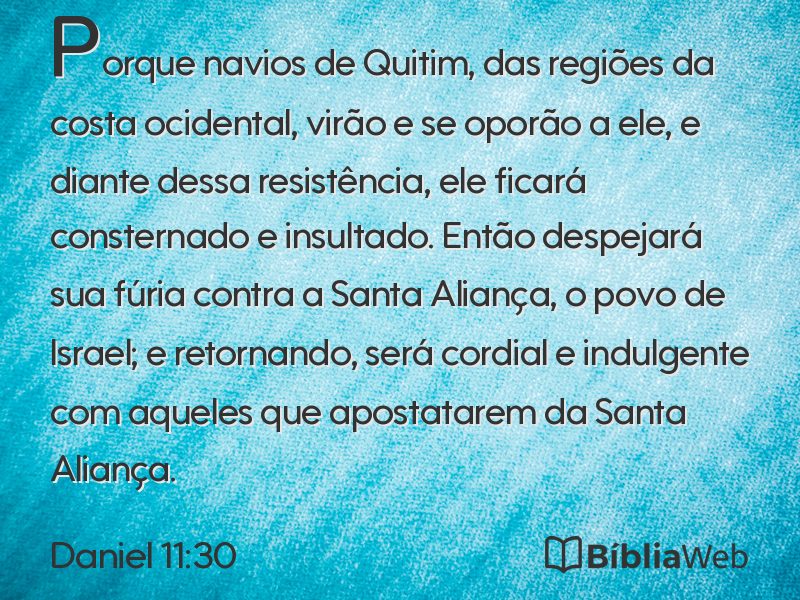 Daniel 11:30 em imagem para compartilhar