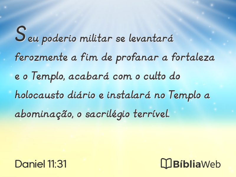 Daniel 11:31 em imagem para compartilhar