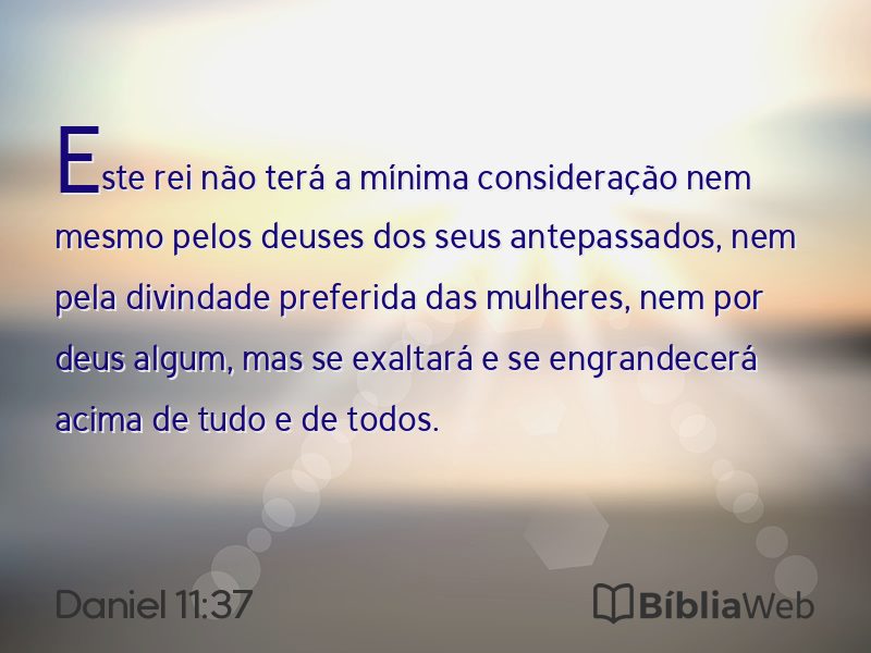 Daniel 11:37 em imagem para compartilhar