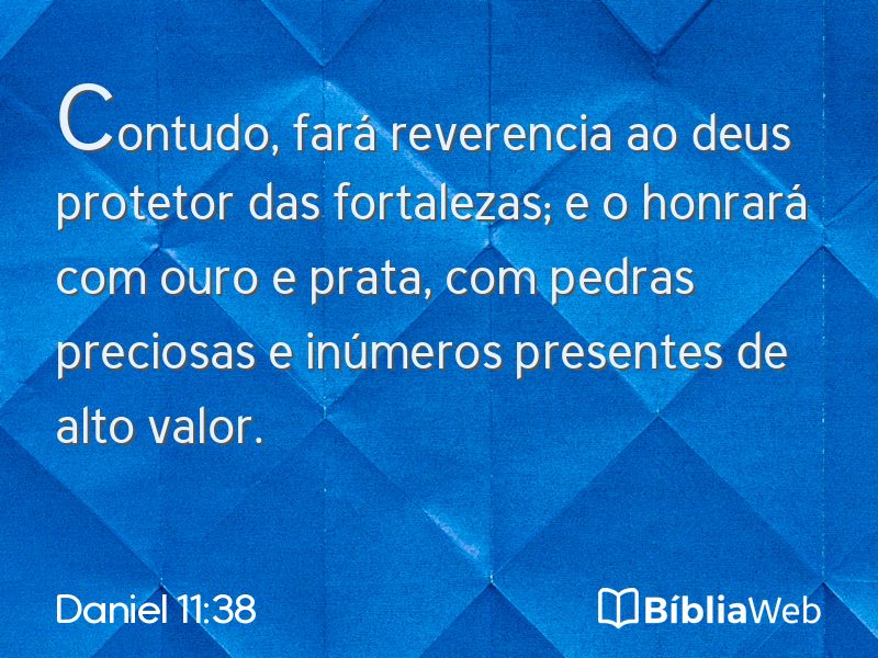 Daniel 11:38 em imagem para compartilhar