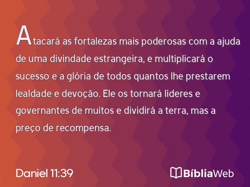 Daniel 11:39 em imagem para compartilhar