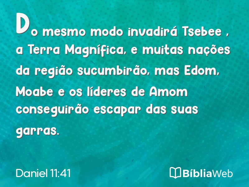 Daniel 11:41 em imagem para compartilhar