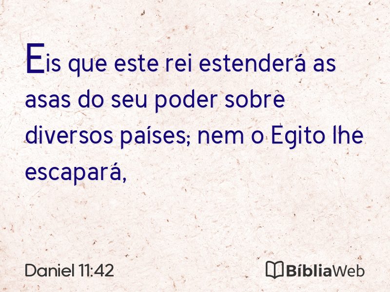 Daniel 11:42 em imagem para compartilhar