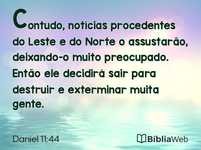 Daniel 11:44 em imagem para compartilhar