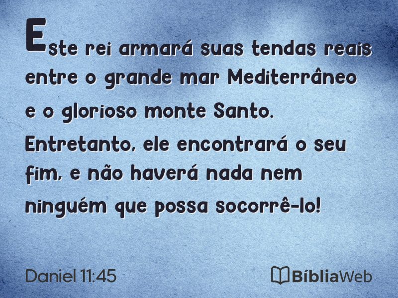 Daniel 11:45 em imagem para compartilhar