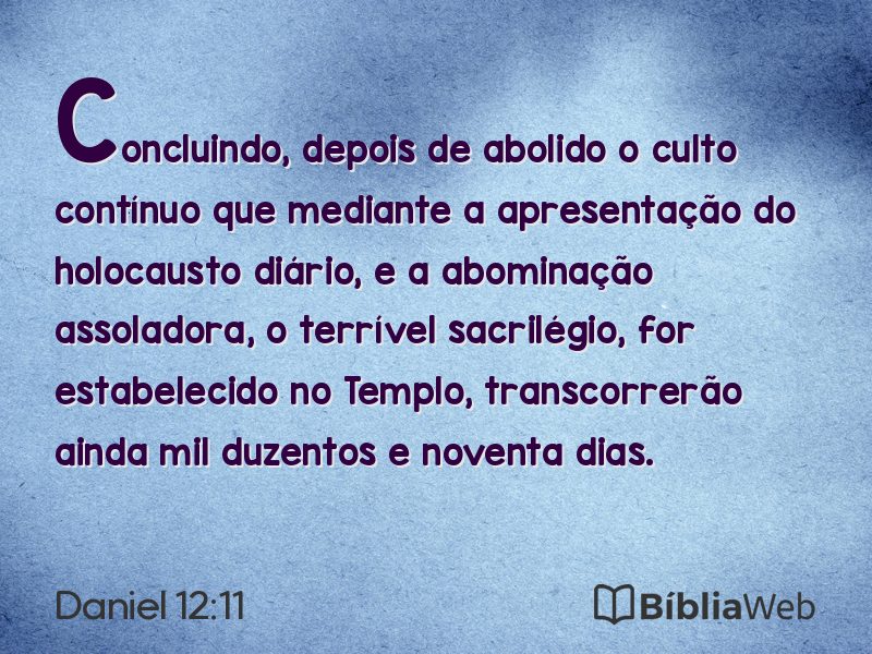 Daniel 12:11 em imagem para compartilhar
