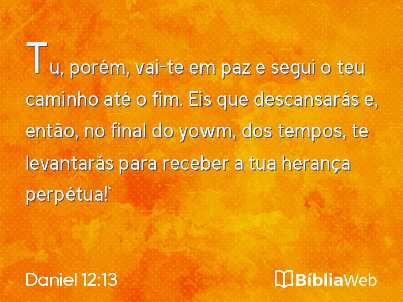 Daniel 12:13 em imagem para compartilhar