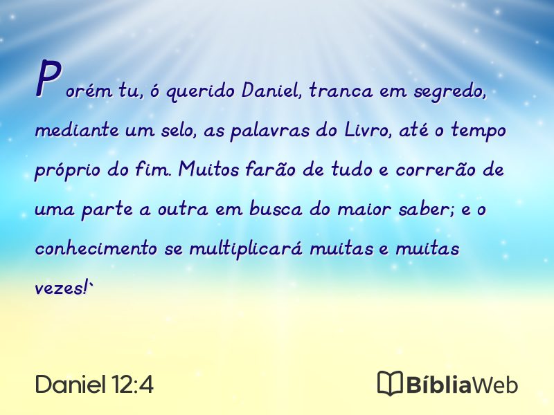 Daniel 12:4 em imagem para compartilhar