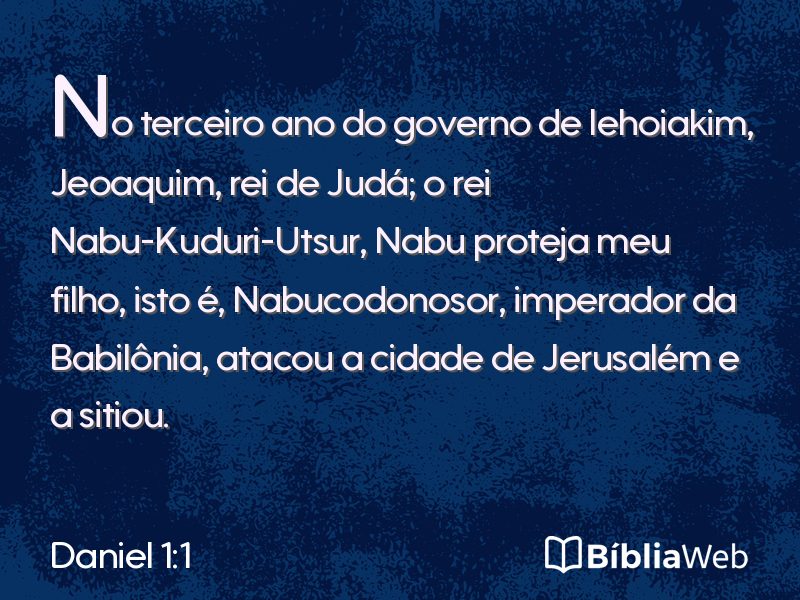 Daniel 1:1 em imagem para compartilhar
