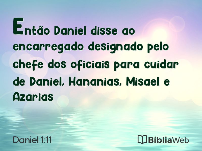 Daniel 1:11 em imagem para compartilhar
