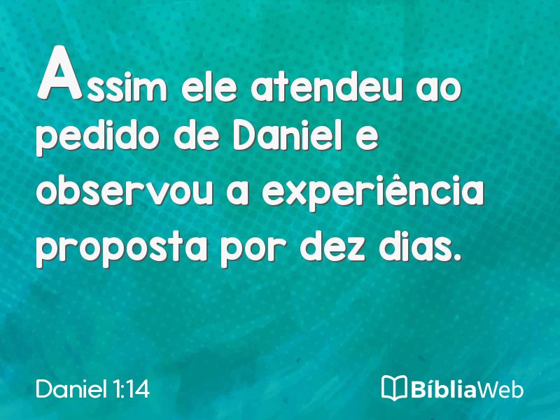 Daniel 1:14 em imagem para compartilhar