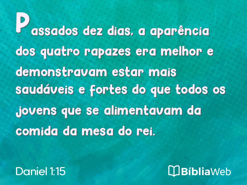 Daniel 1:15 em imagem para compartilhar