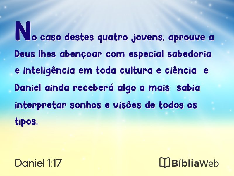 Daniel 1:17 em imagem para compartilhar
