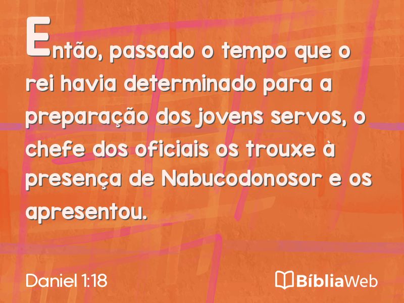 Daniel 1:18 em imagem para compartilhar