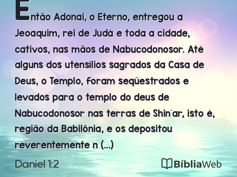 Daniel 1:2 em imagem para compartilhar