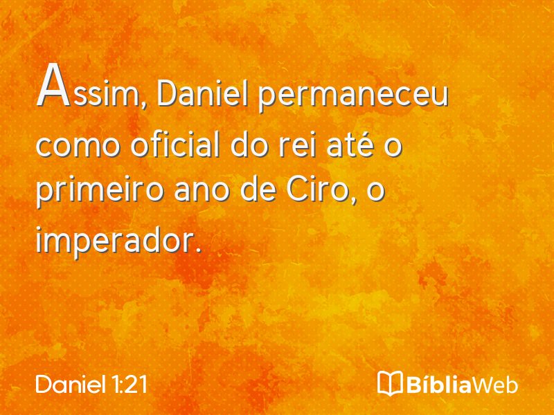 Daniel 1:21 em imagem para compartilhar