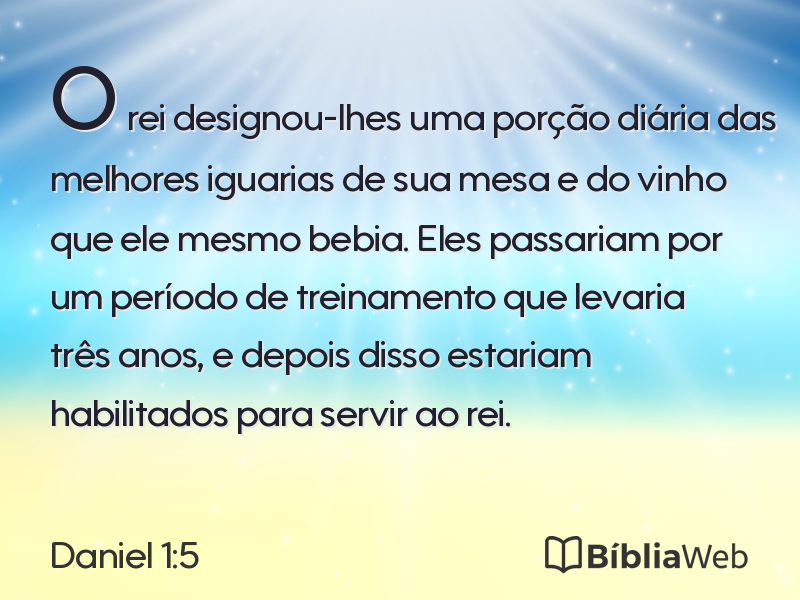 Daniel 1:5 em imagem para compartilhar