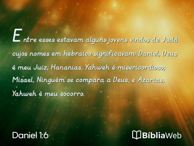 Daniel 1:6 em imagem para compartilhar