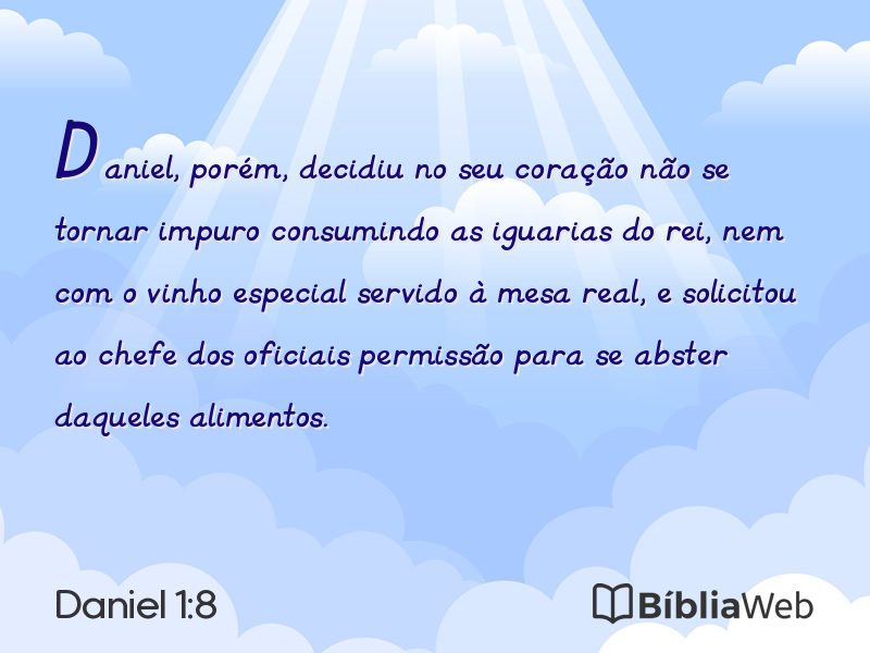 Daniel 1:8 em imagem para compartilhar