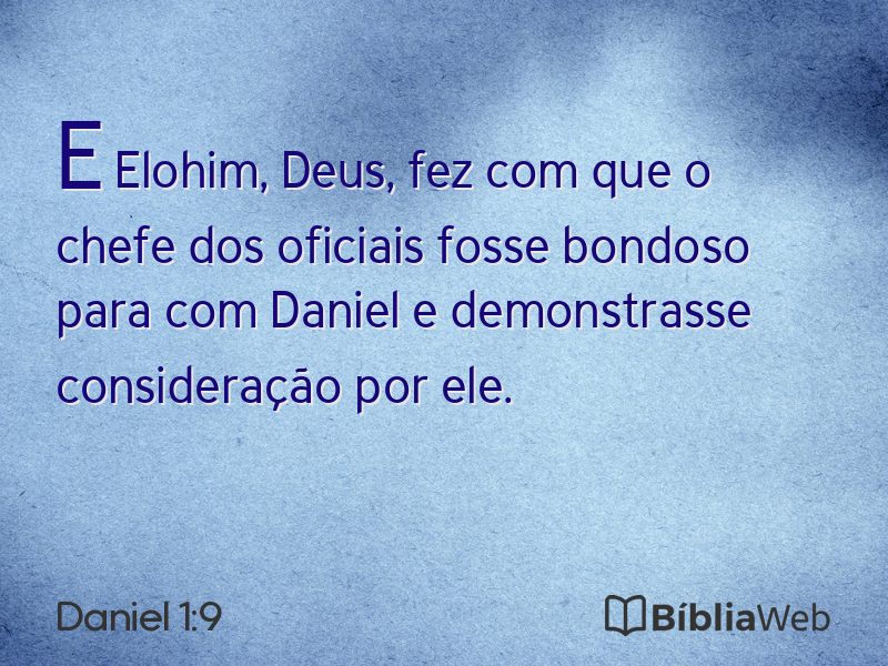 Daniel 1:9 em imagem para compartilhar