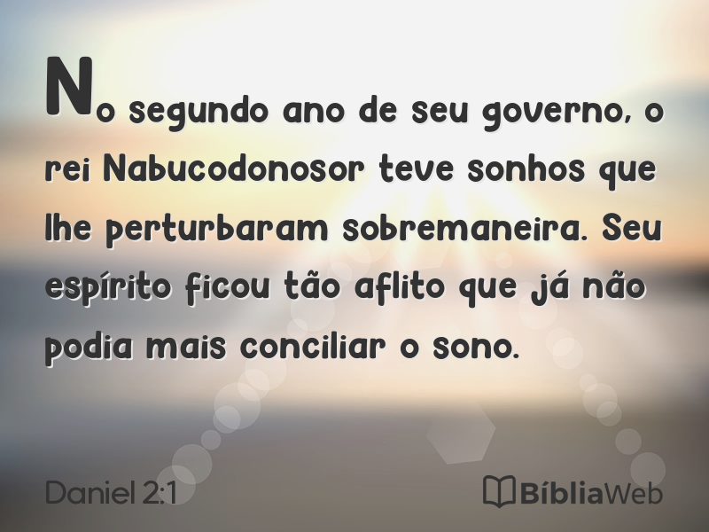Daniel 2:1 em imagem para compartilhar