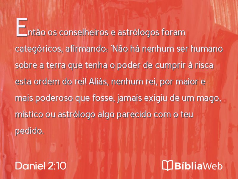 Daniel 2:10 em imagem para compartilhar