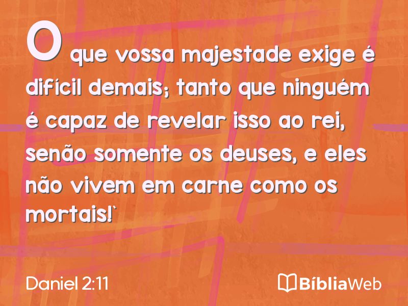 Daniel 2:11 em imagem para compartilhar