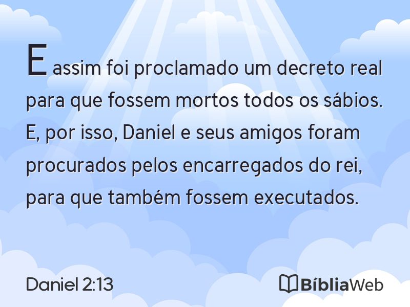 Daniel 2:13 em imagem para compartilhar