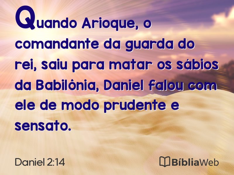 Daniel 2:14 em imagem para compartilhar