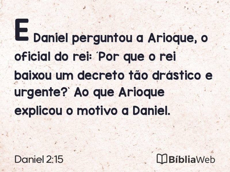 Daniel 2:15 em imagem para compartilhar
