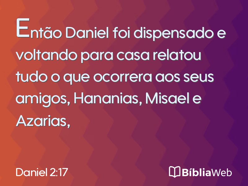 Daniel 2:17 em imagem para compartilhar