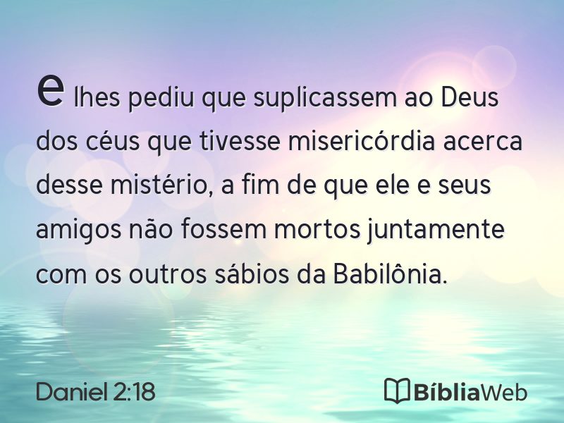 Daniel 2:18 em imagem para compartilhar