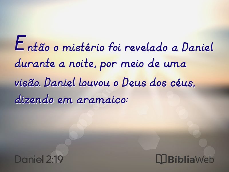 Daniel 2:19 em imagem para compartilhar