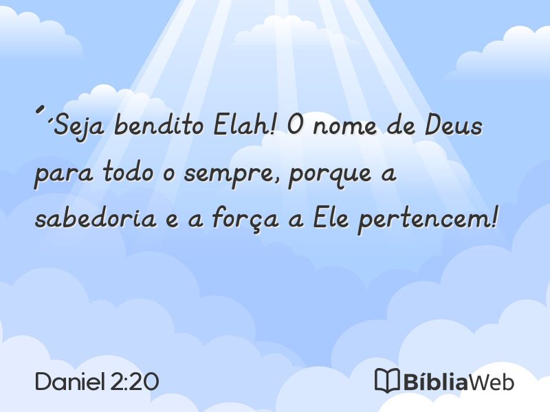 Daniel 2:20 em imagem para compartilhar