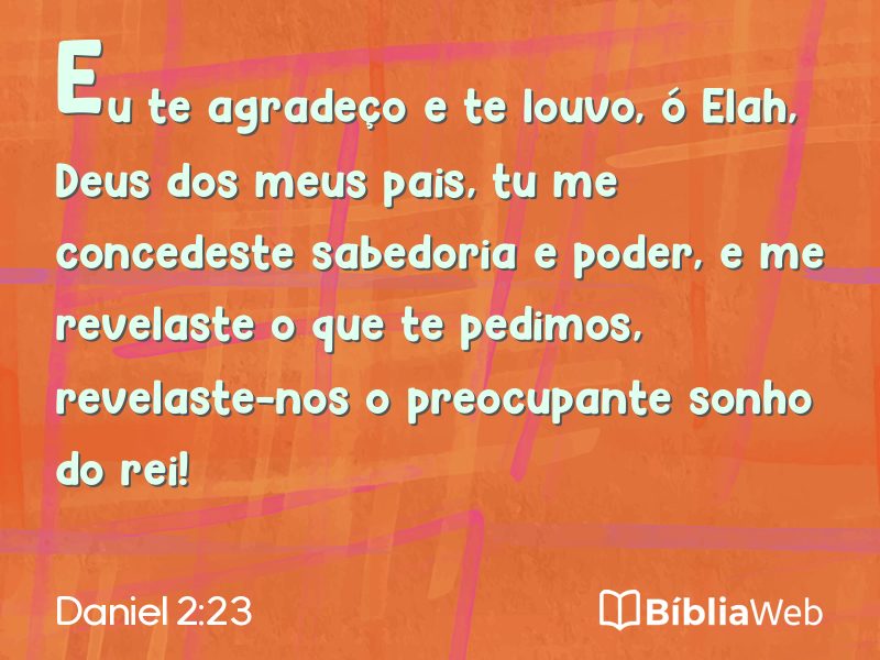 Daniel 2:23 em imagem para compartilhar