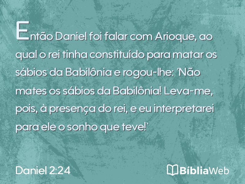 Daniel 2:24 em imagem para compartilhar